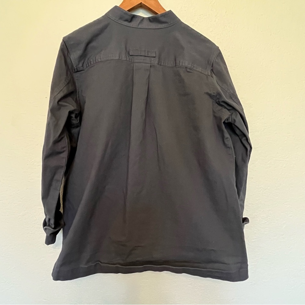 Duluth Trading Co Canvas Dark Gray Blue Utility Work Jacket Women's Large - Picture 12 of 15